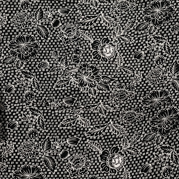 Sag Harbor Petite size small vintage black & white floral button down shirt EUC - Picture 10 of 13